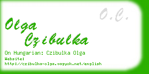 olga czibulka business card